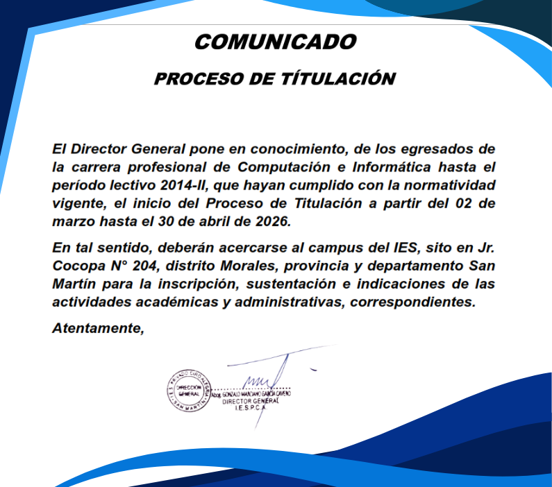 COMUNICADO SIN IMAGEN